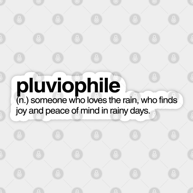 Pluviophile Sticker by Onomatophilia